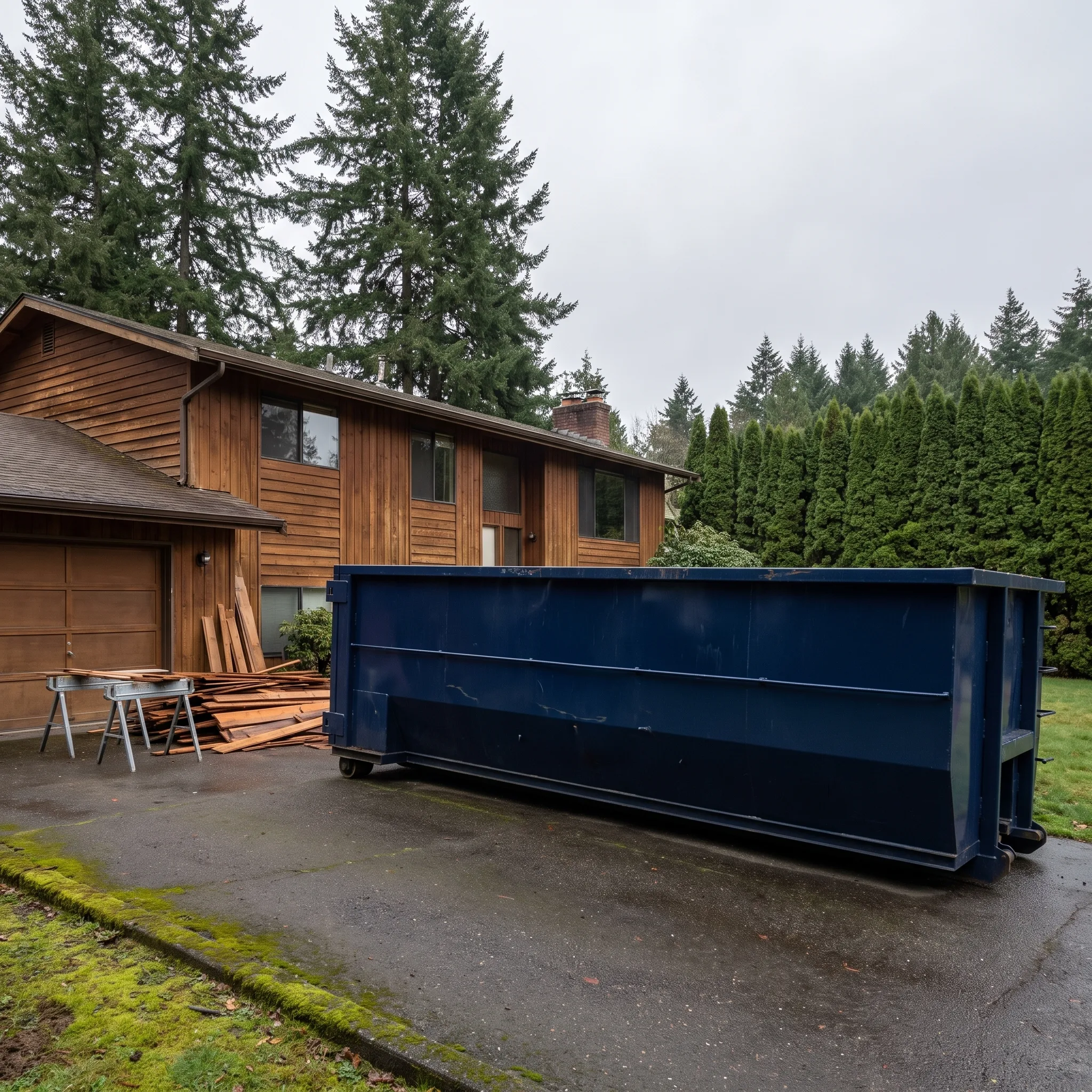 Dumpster on a Asotin County, WA job site